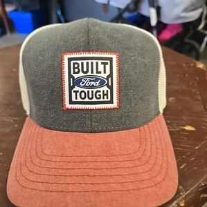 Ford Built Tough Gray and Tan Cap